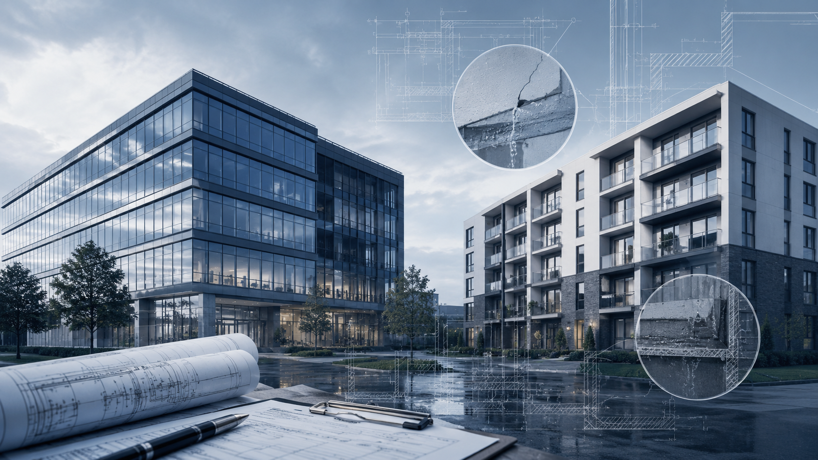 Construction and insurance recovery materials, plans, and representative matter review